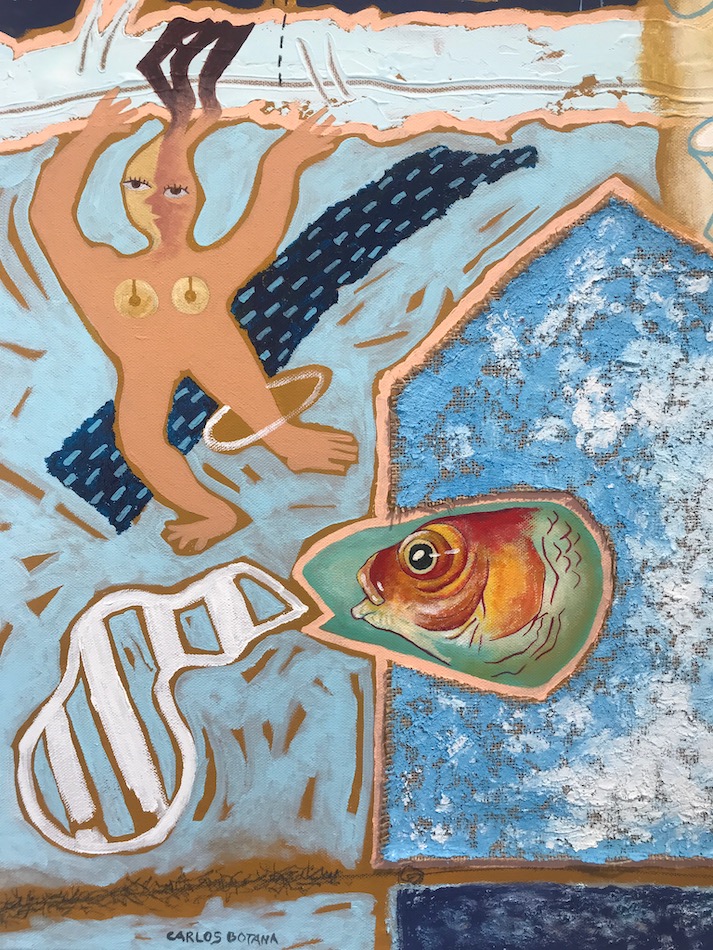 Cabesa de peixe roxo con serea bailadeira
